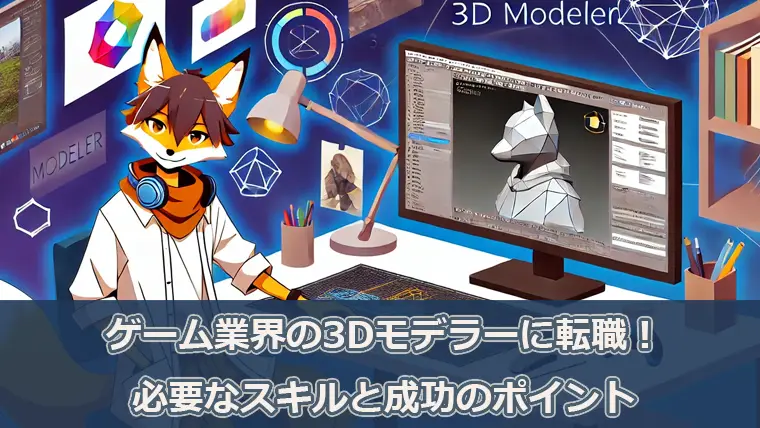 ゲーム業界の3Dモデラーに転職！必要なスキルと成功のポイント