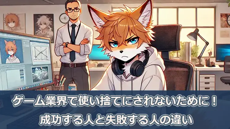 ゲーム業界で使い捨てにされないために！成功する人と失敗する人の違い